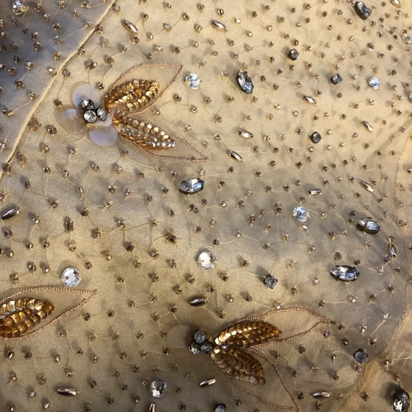 Elie Tahiri/NWT MARITZA dress. Sleeveless Midi in Neutral Tones Size US 6 - Picture 10 of 16